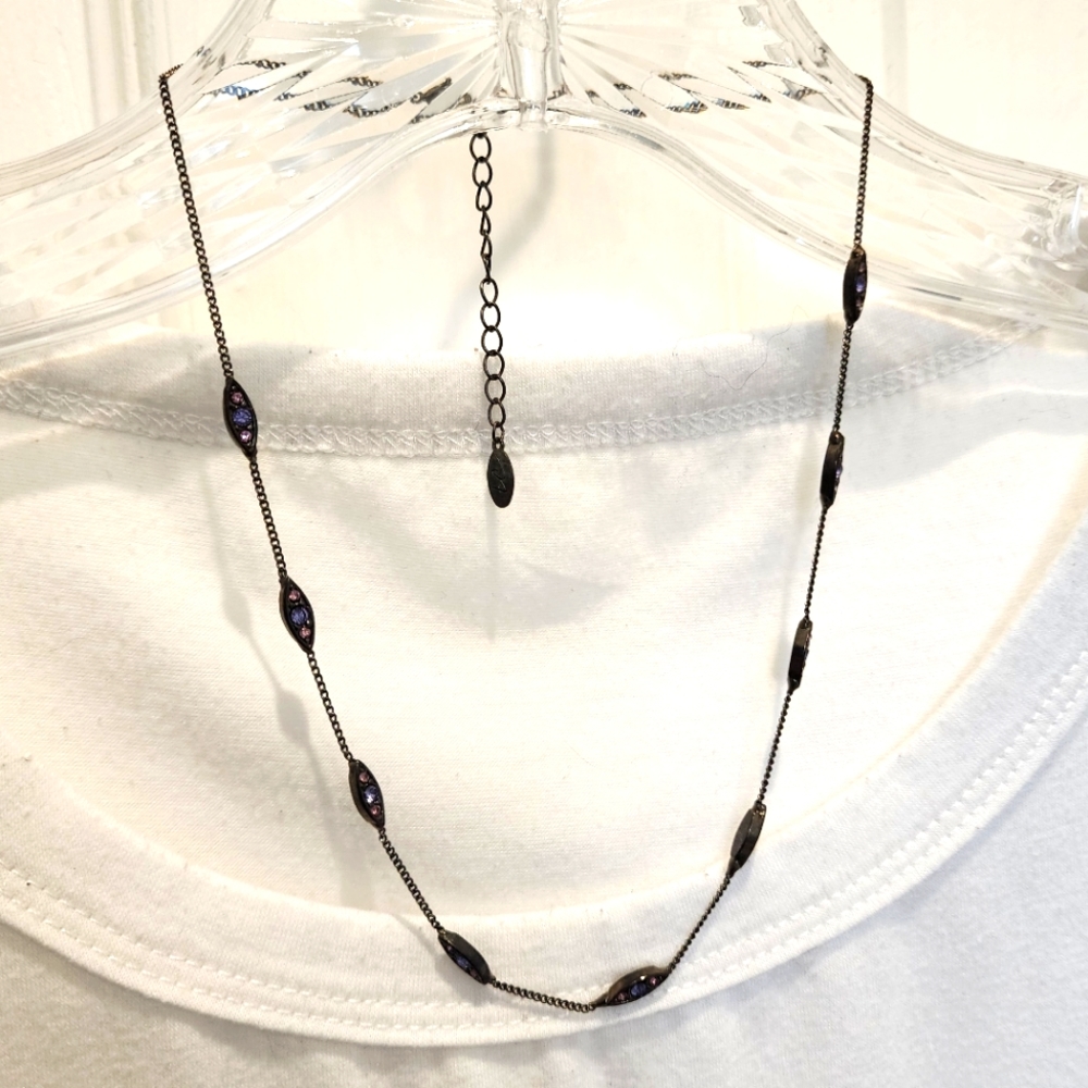 Delicate Choker Rhinestone Necklace - Picture 2 of 5